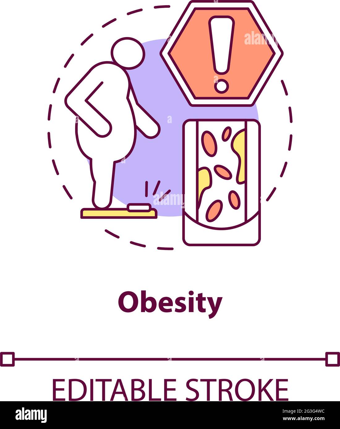 Obesity concept icon Stock Vector Image & Art - Alamy