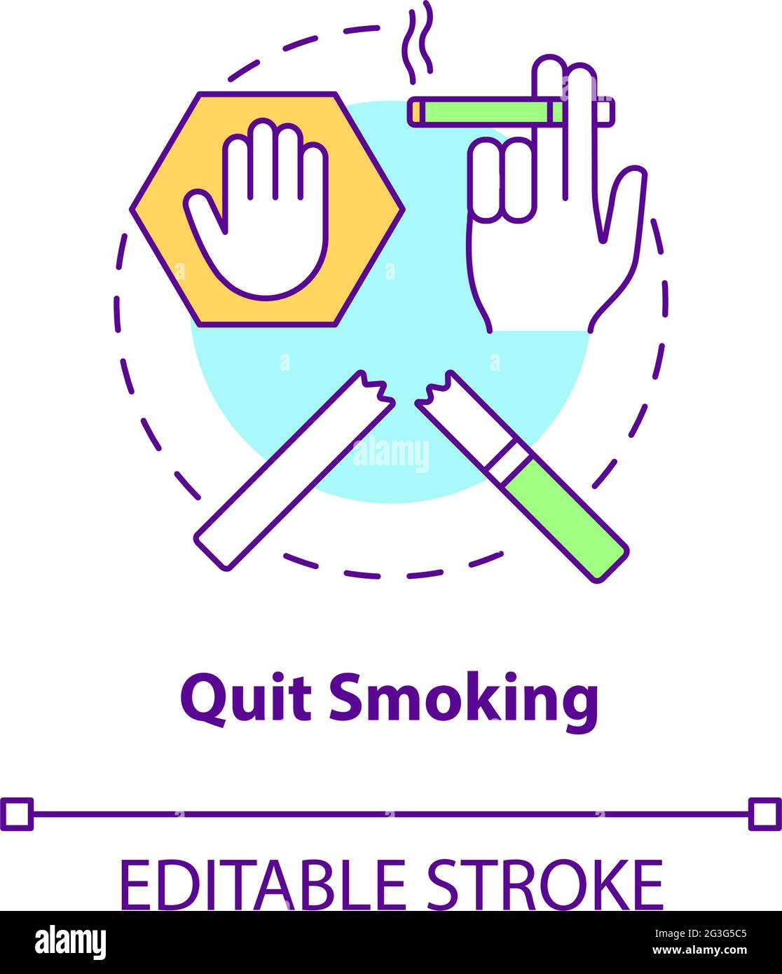 Quit smoking concept icon Stock Vector Image & Art - Alamy