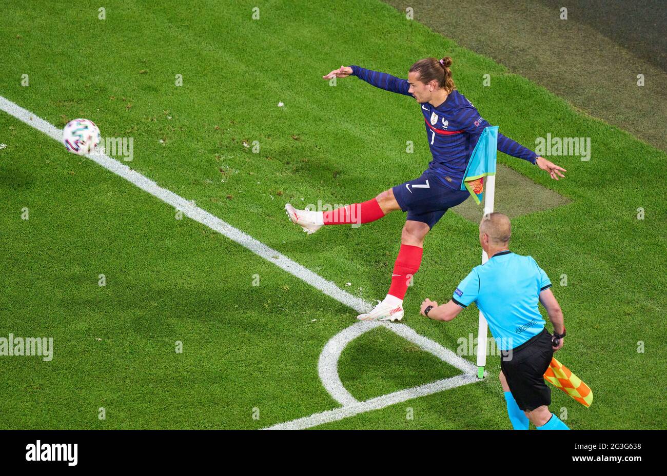 Antoine Griezmann Fra 7 Kicks The Ball In The Corner In The Group F Match France Germany 1 0 At The Football Uefa European Championships In Season 21 On June 15 Antoine Griezmann Fra 7 Kicks The Ball In The Corner In The Group F Match France Germany 1 0 At The Football Uefa European Championships In Season 21 On June 15