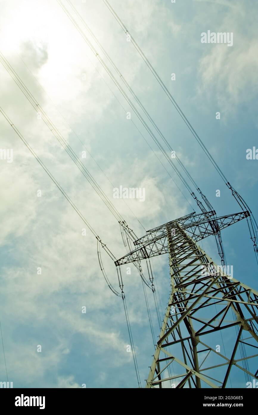 Power supply line Stock Photo Alamy