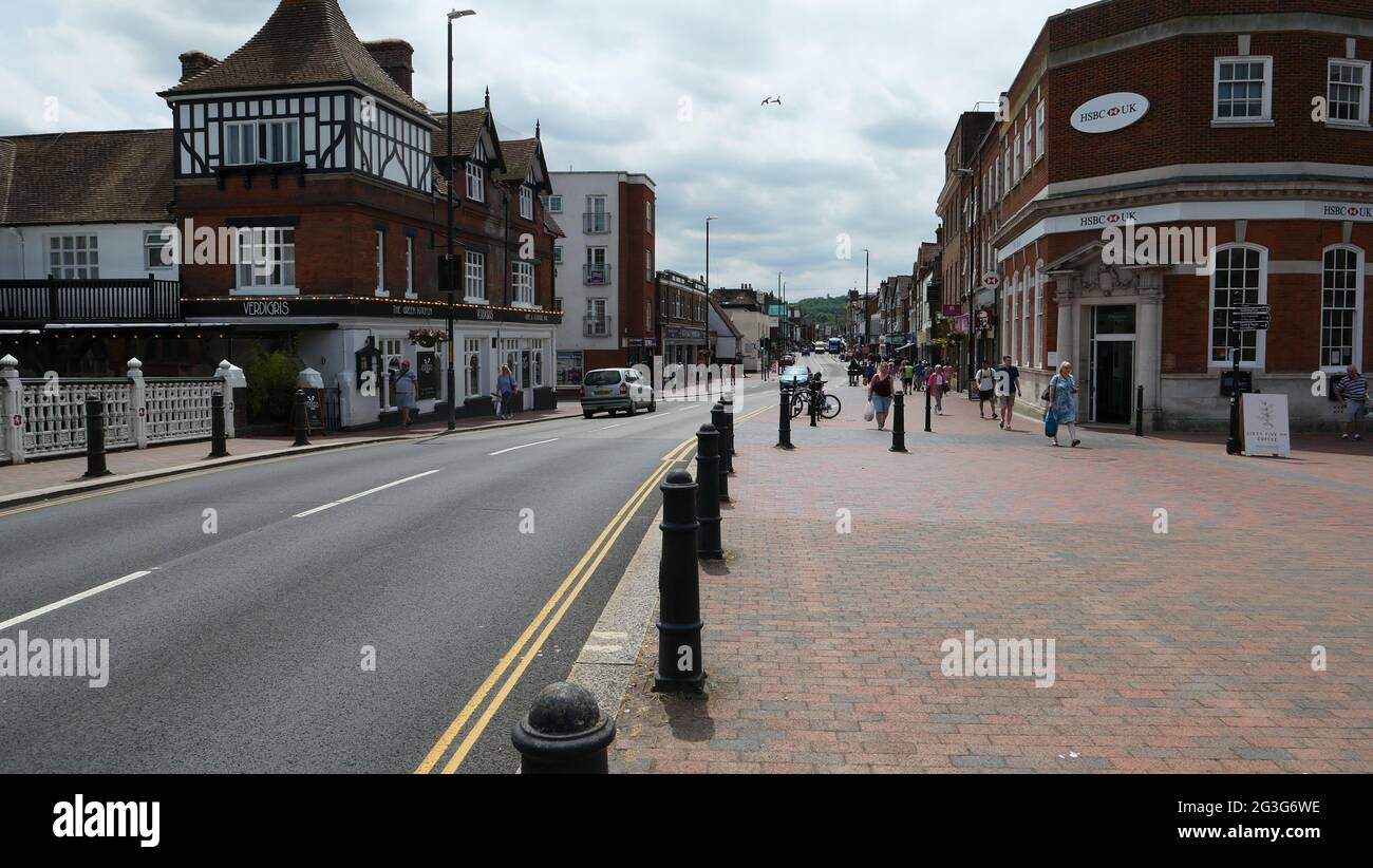 The High street in Tonbridge, kent in the UK Stock Photo Alamy