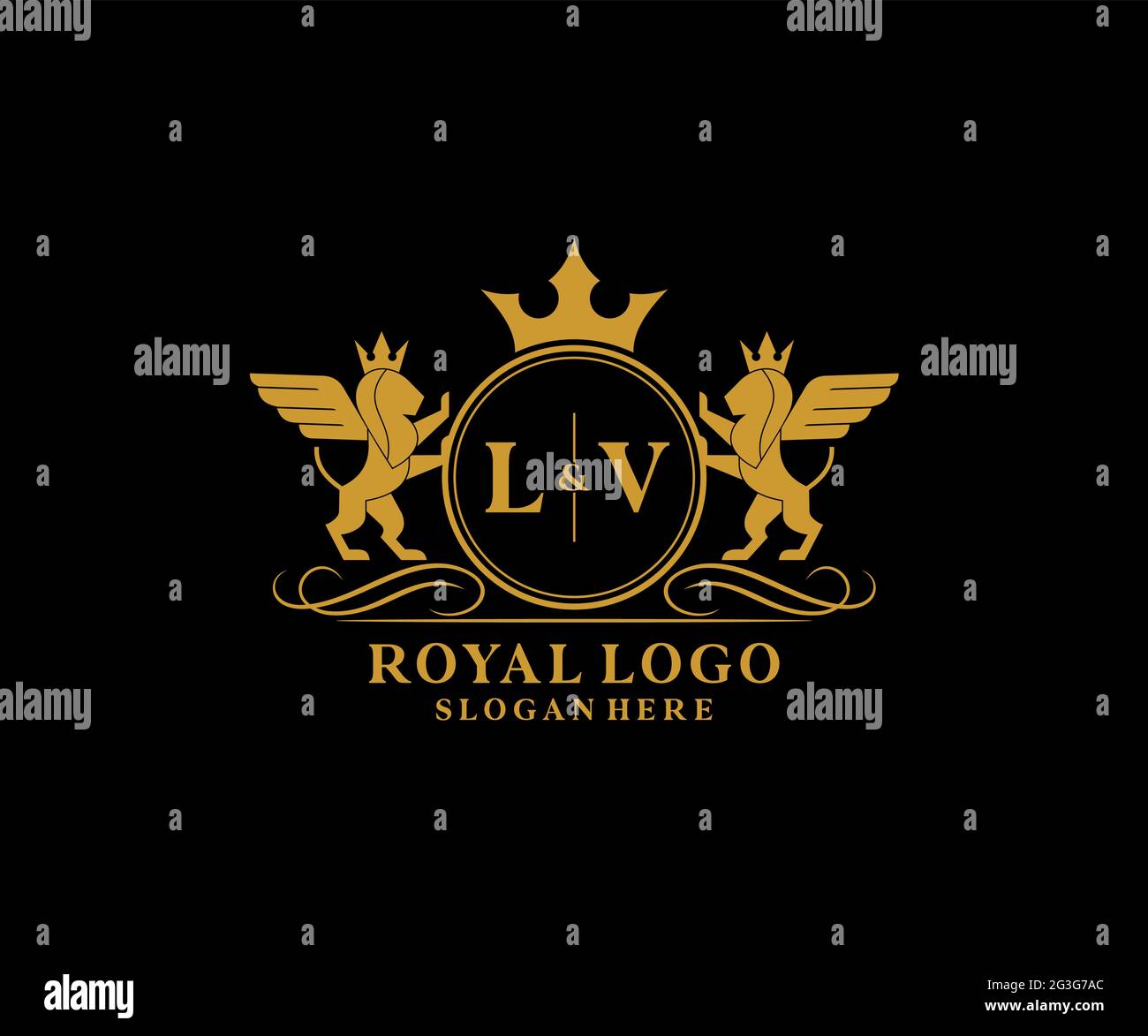 LV Letter Royal Luxury Logo Template In Vector Art For Restaurant, Royalty,  Boutique, Cafe, Hotel, Heraldic, Jewelry, Fashion And Other Vector  Illustration. Royalty Free SVG, Cliparts, Vectors, and Stock Illustration.  Image 175803426.