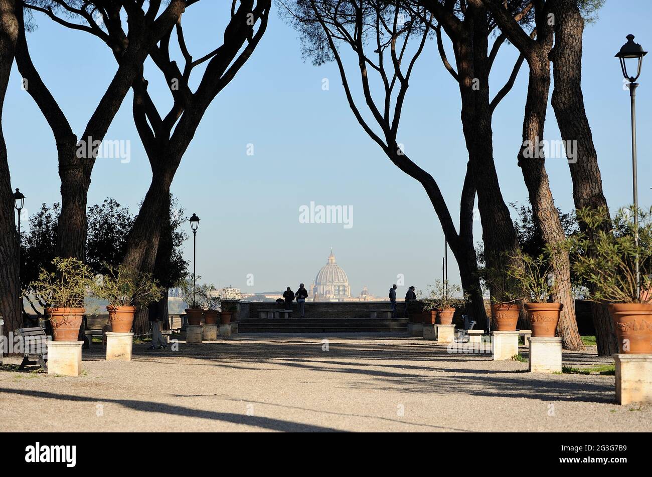 italy, rome, aventine hill (aventino), giardino degli aranci, gardens Stock Photo