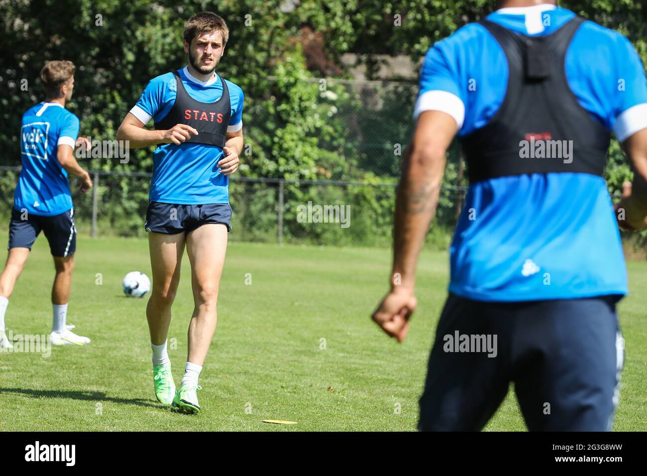 Gent's Giorgi Chakvetadze pictured during the first training session of the 2021-2022 season, of Belgian first division soccer team KAA Gent, Wednesda Stock Photo