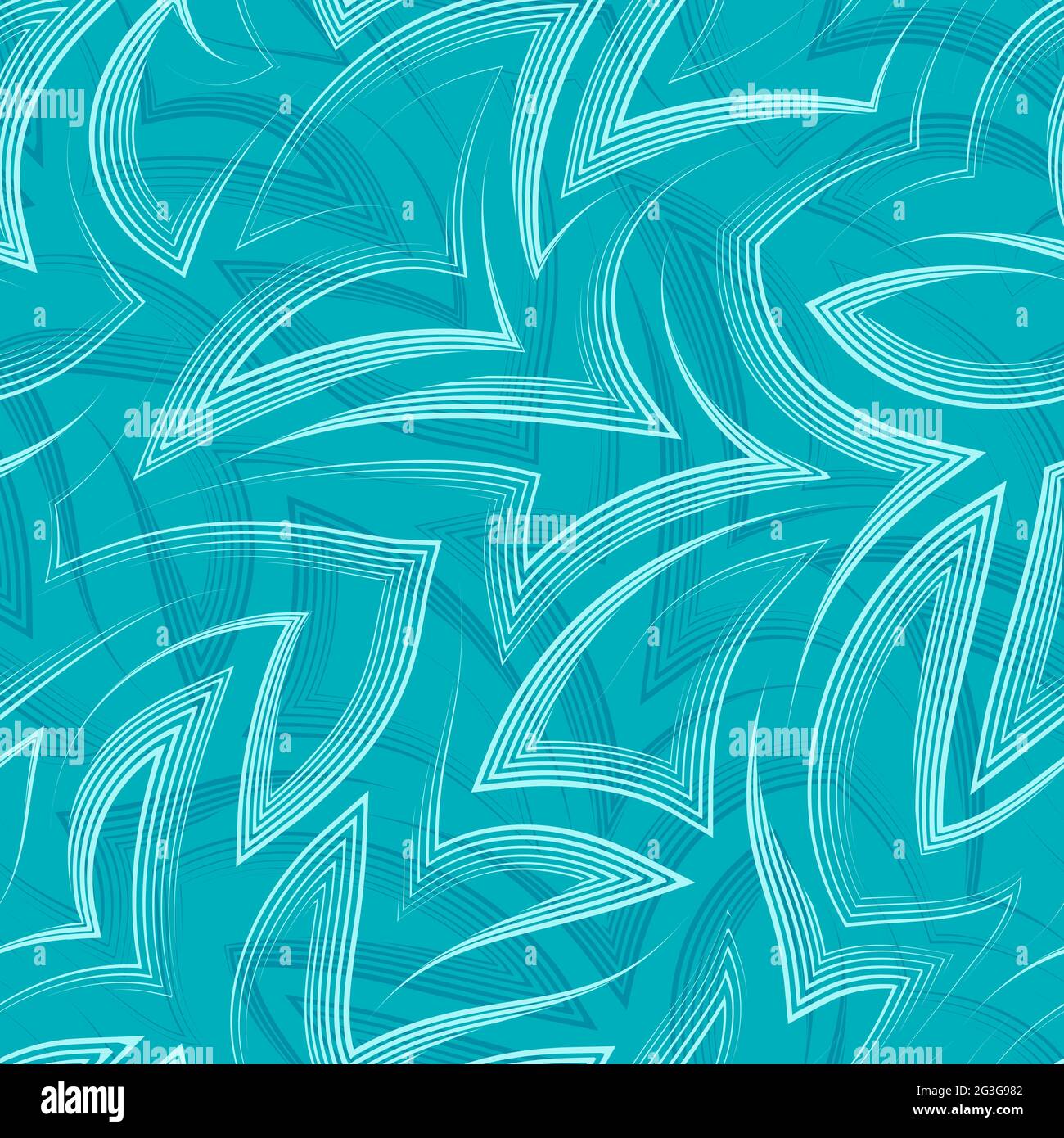 Vector linear seamless pattern of zigzags and corners in turquoise ...
