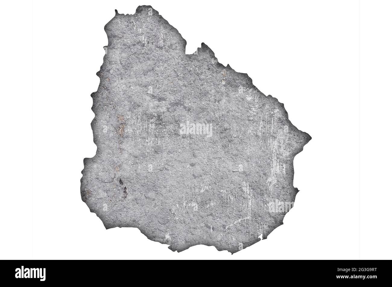 Map of Uruguay on weathered concrete Stock Photo - Alamy