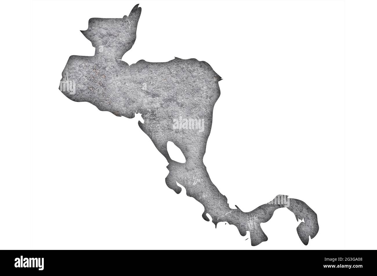 Map of Central America on weathered concrete Stock Photo - Alamy