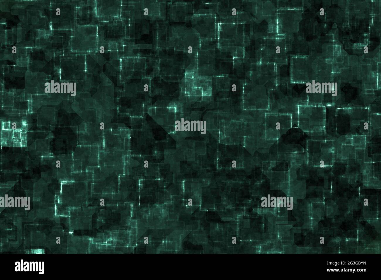 artistic amazing teal, sea-green cybernetic electronic glowing computer ...