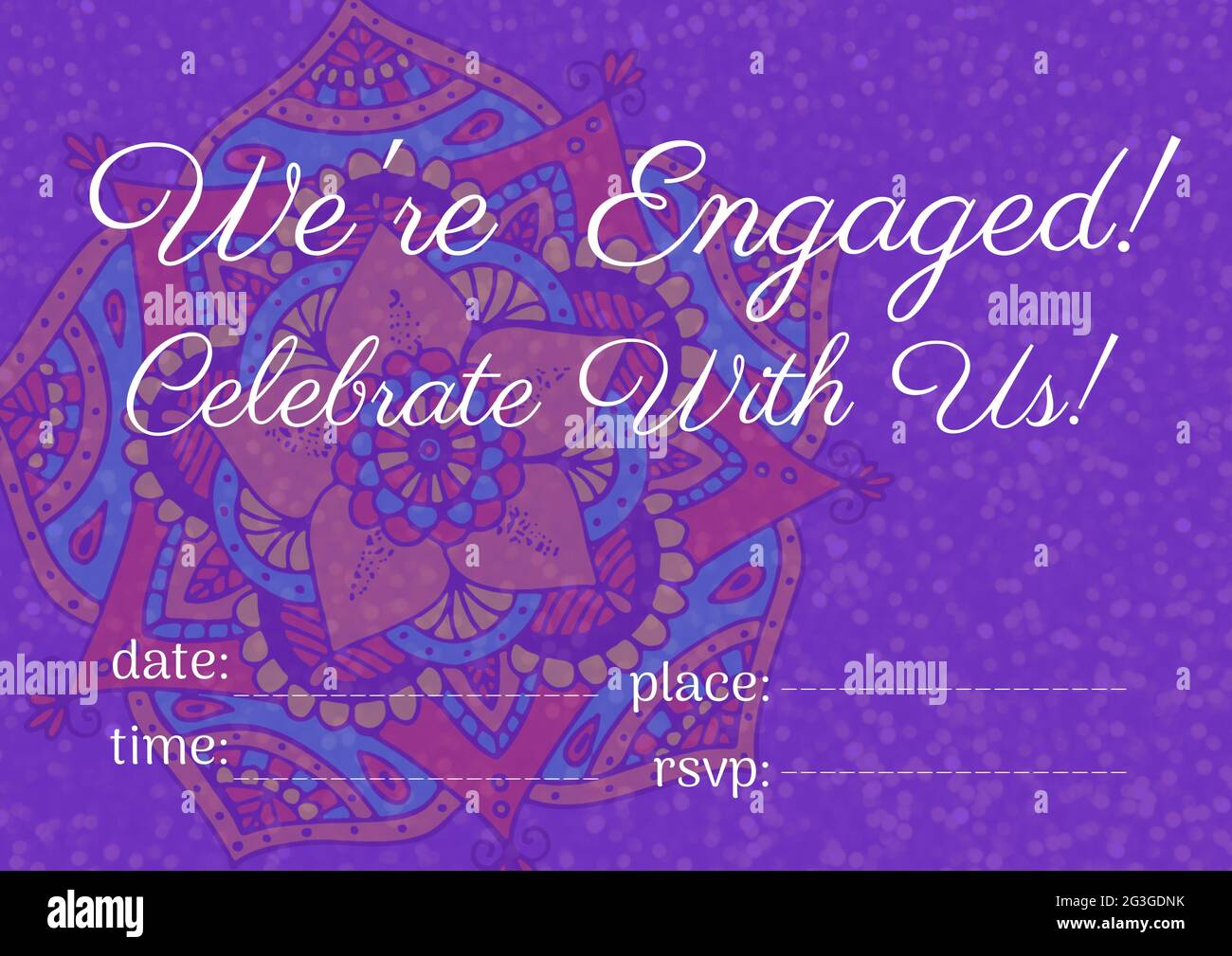 Engement Text Engagement and celebration text with copy space against colorful floral ...
