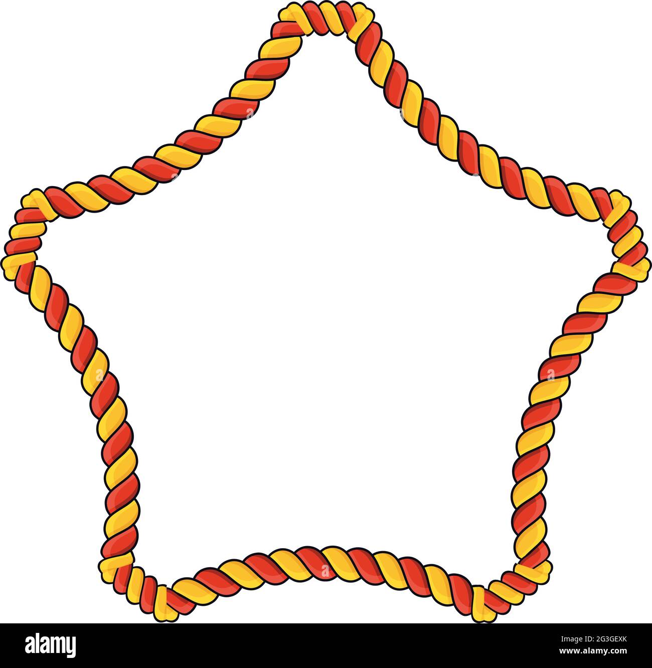 Collection of round outline decorative rope border frames Stock Vector