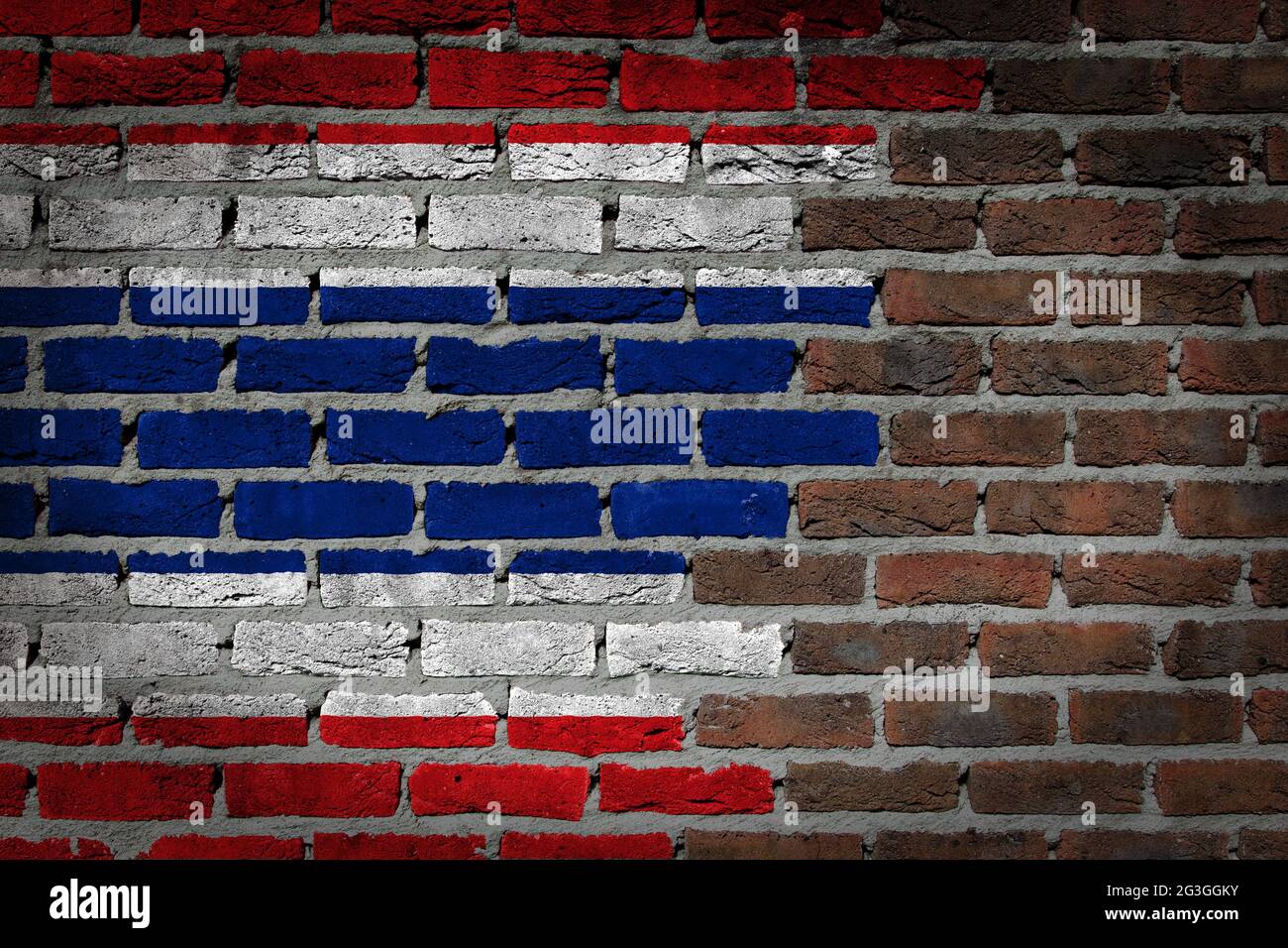 Brick wall texture with flag Stock Photo - Alamy