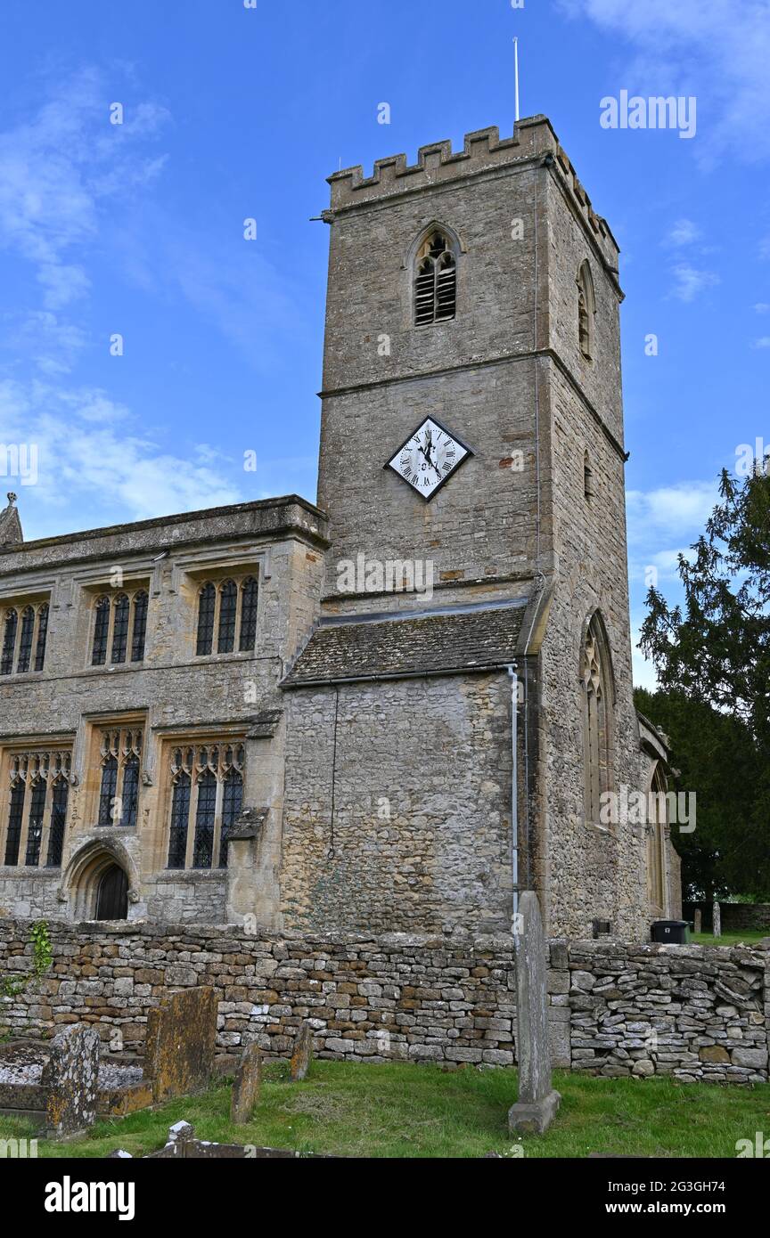 St Leonard's Church, Bledington, Gloucestershire Stock Photo