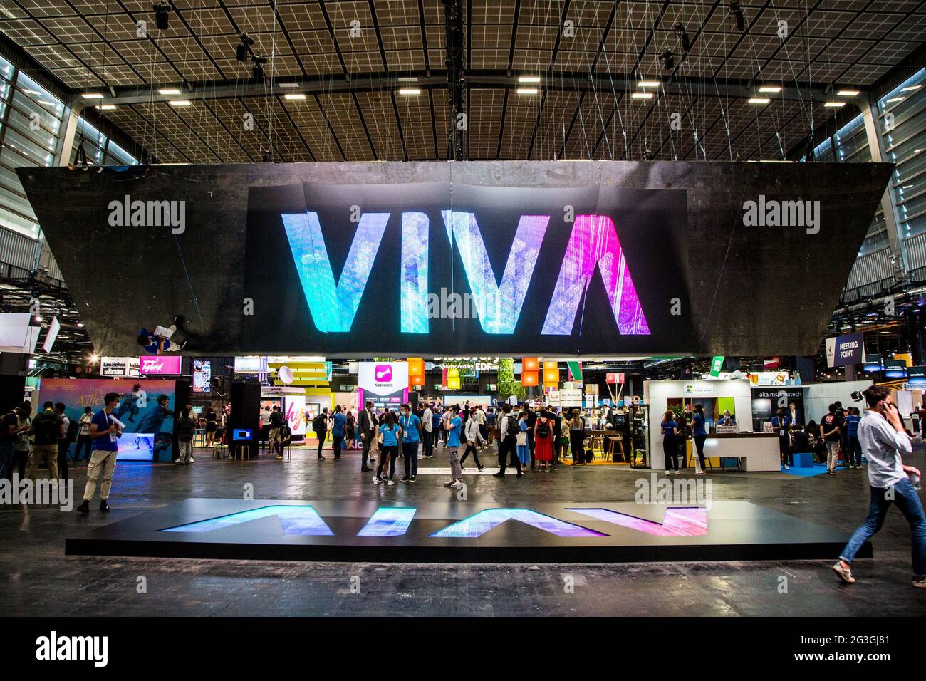 Paris, France. June 16, 2021, 5th Edition Viva Technology. VivaTech 2021 is  the world's rendezvous for startups and leaders to celebrate innovation.  It's a gathering of the world's brightest minds, talents, and