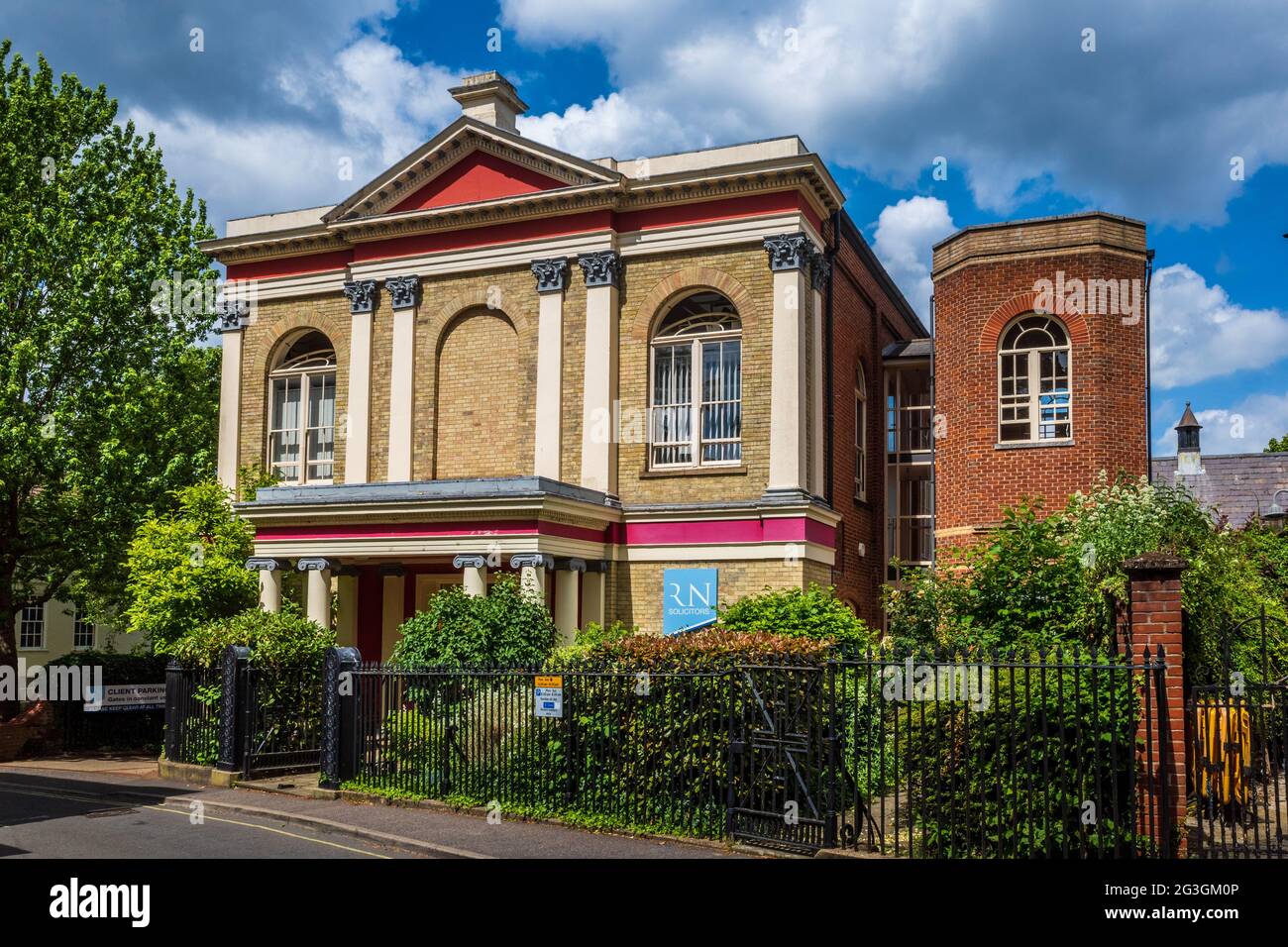 Former Catholic Chapel & School, Willow Lane Norwich - the Holy Apostles Jesuit Chapel, Norwich, 1827-9, architect James Patience. Now RN Solicitors. Stock Photo