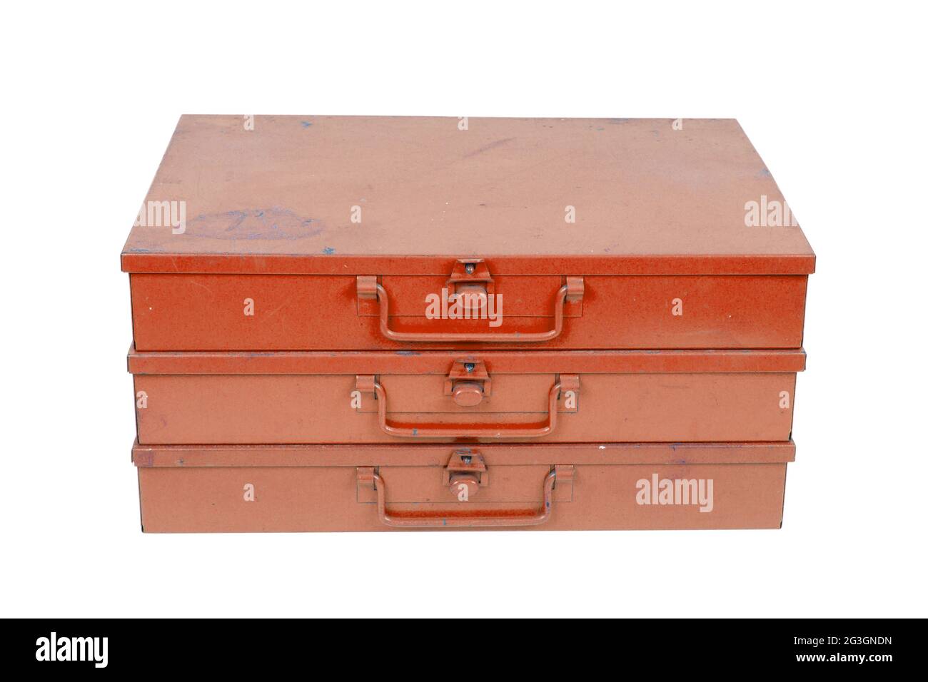 Old metal box isolated Stock Photo - Alamy