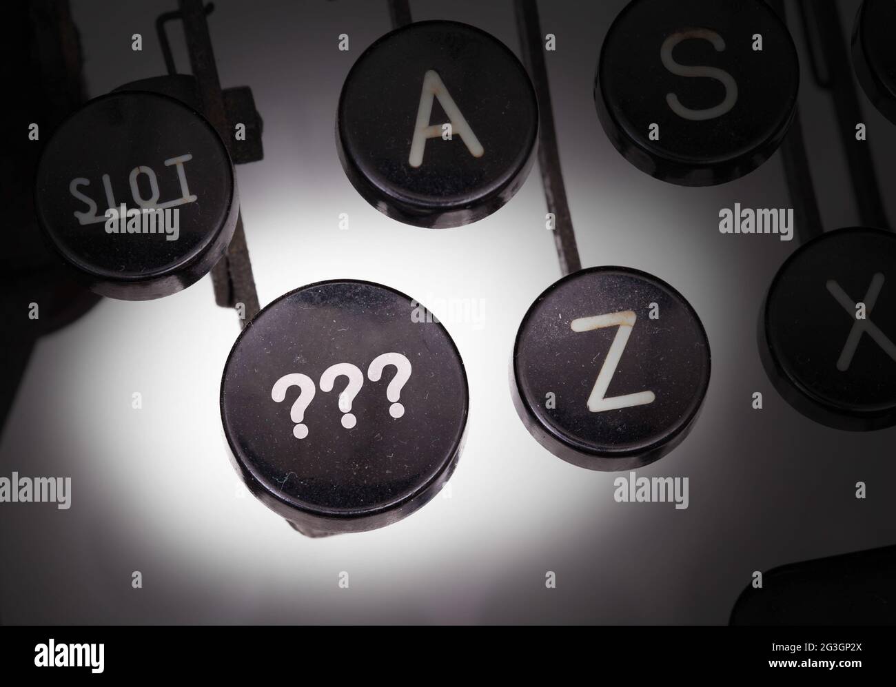 Question mark key vintage typewriter hires stock photography and