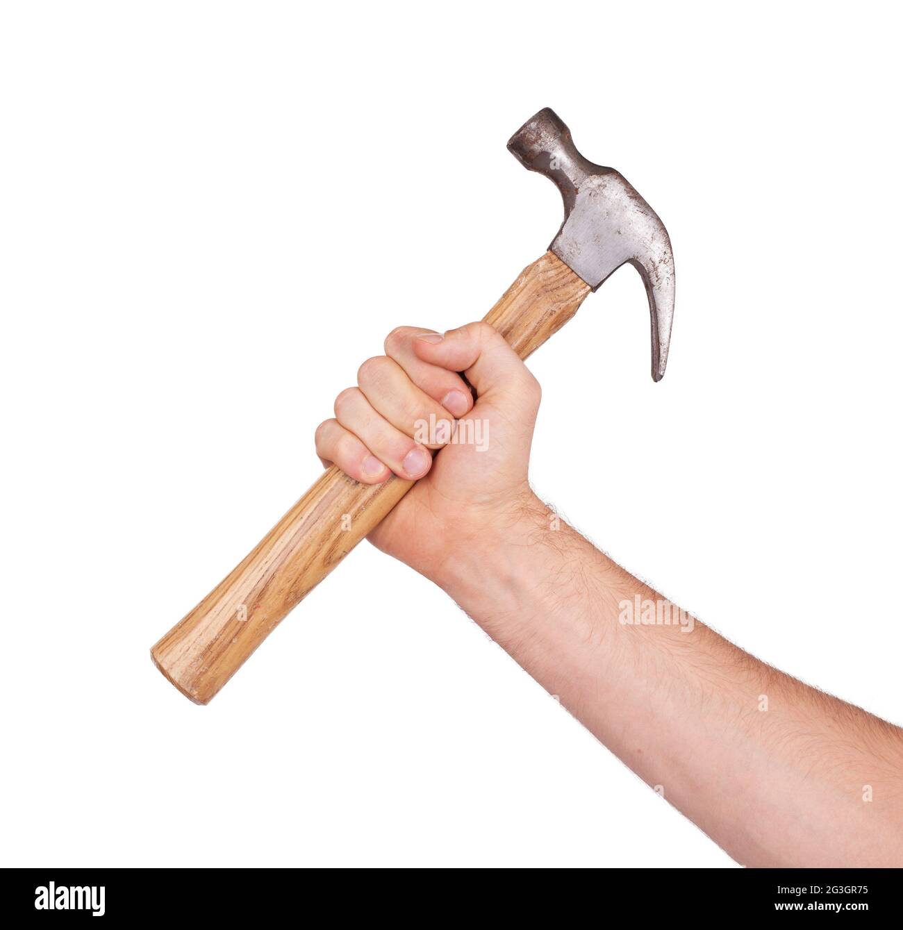 hand holding hammer Stock Photo - Alamy