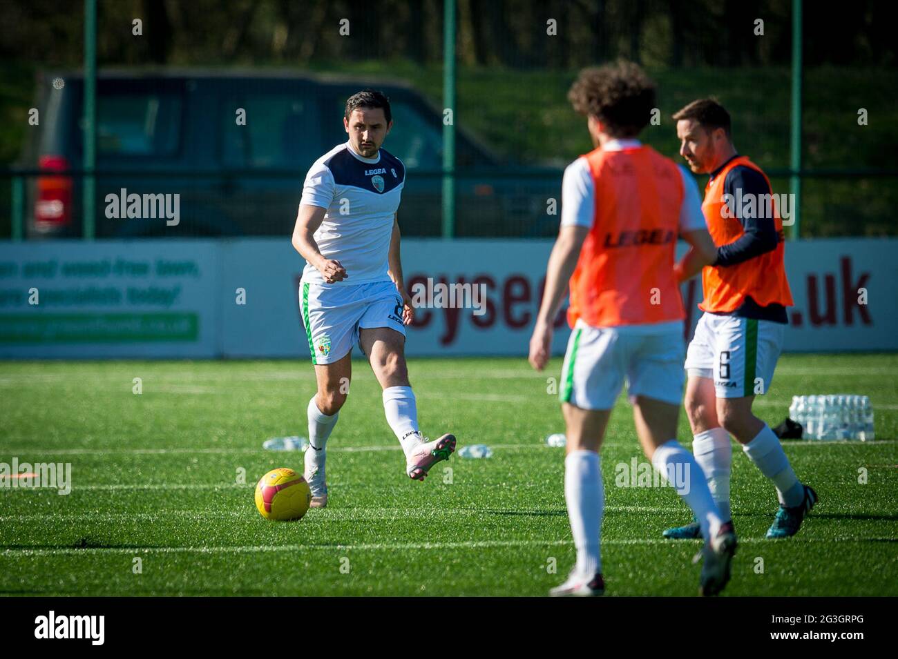Oswestry, England 2 April 2021. JD Cymru Premier match between The New