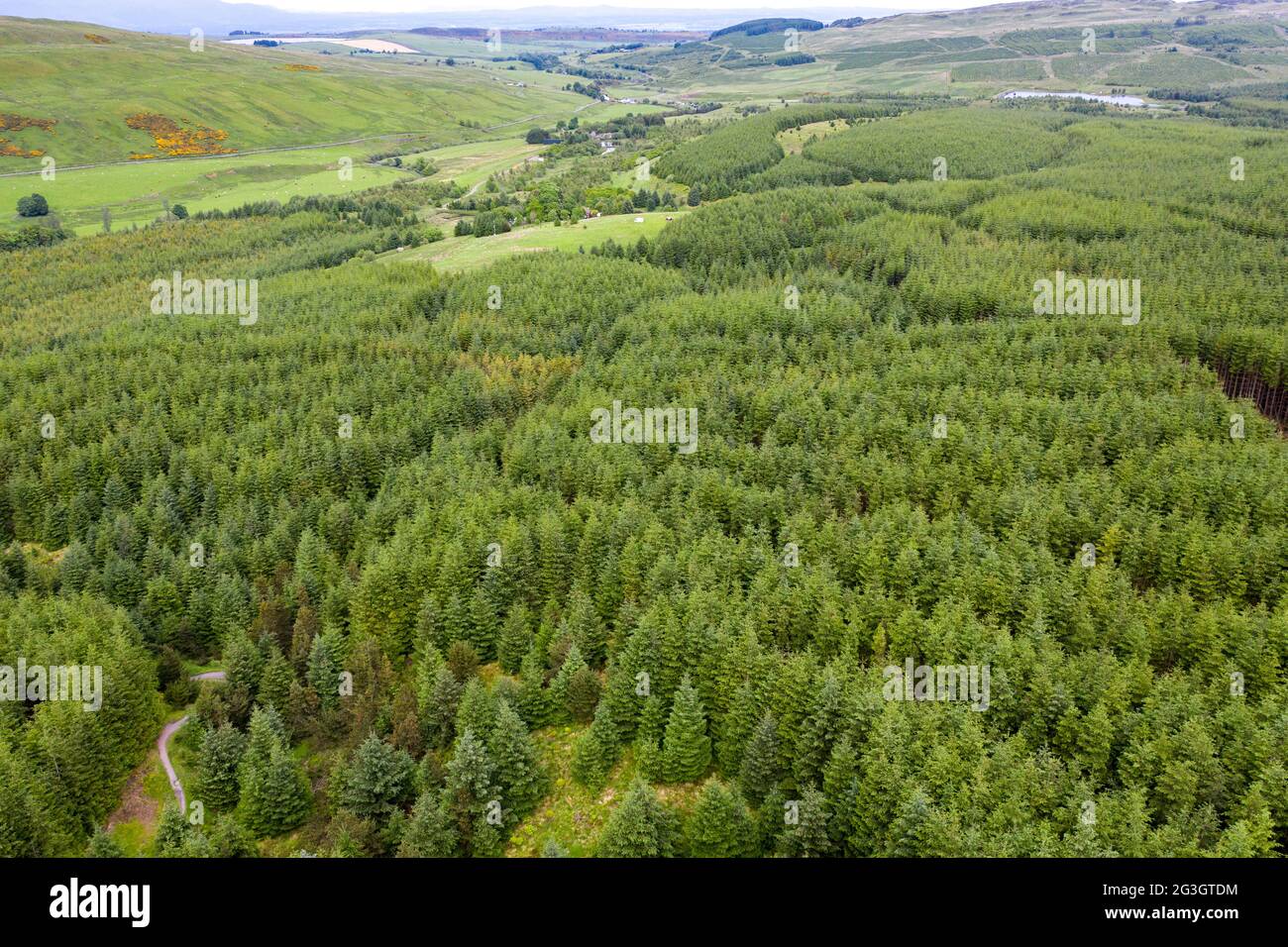 Aerial photography carron valley hires stock photography and images