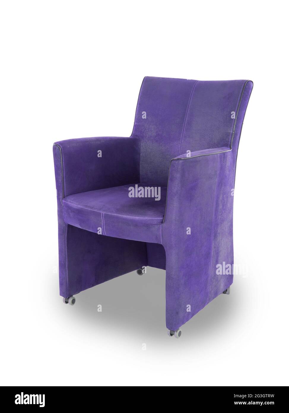Purple leather dining room chair Stock Photo Alamy