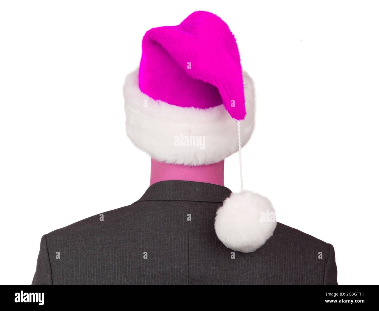 Business man with a santa hat Stock Photo