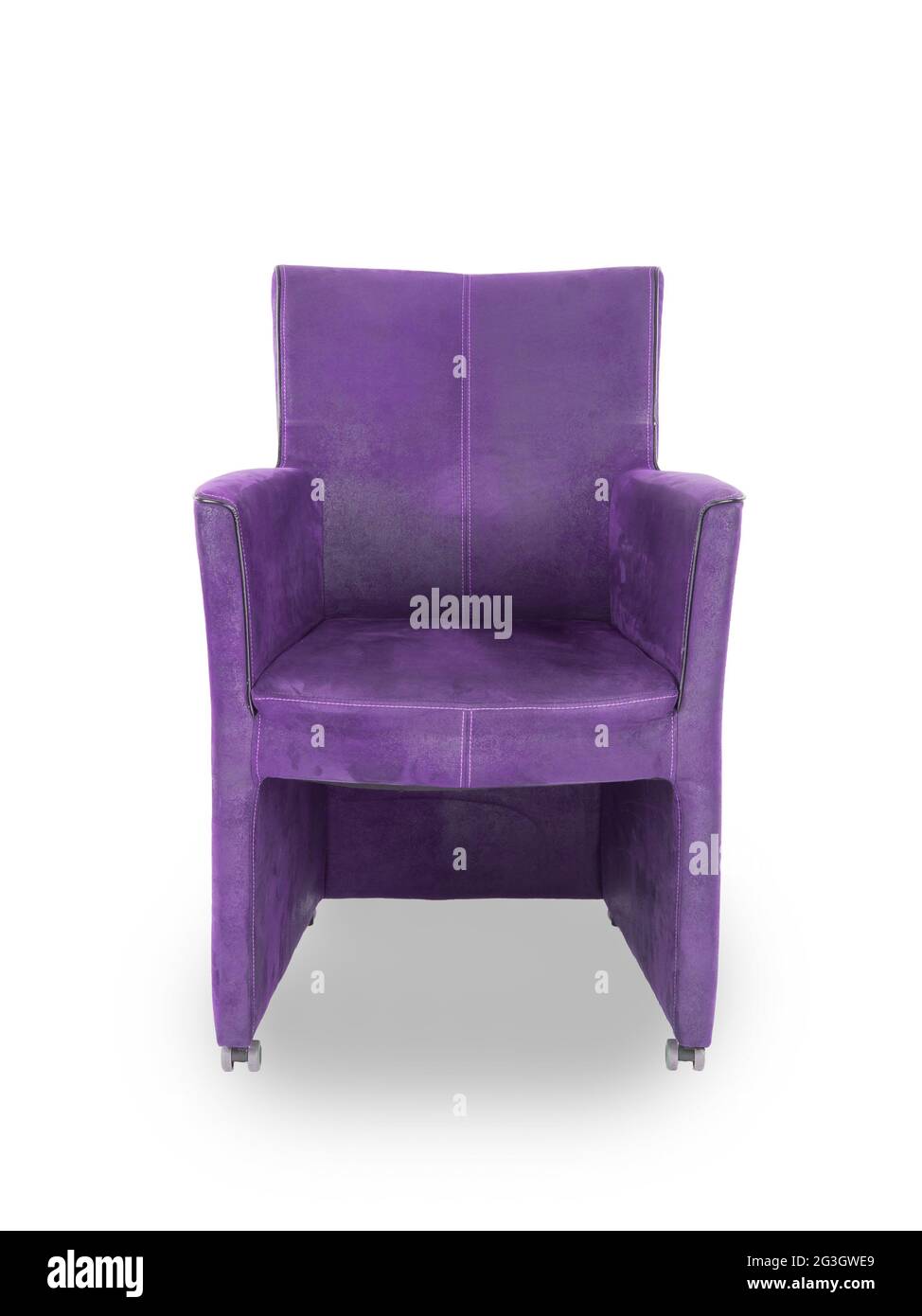 Purple leather dining room chair Stock Photo Alamy