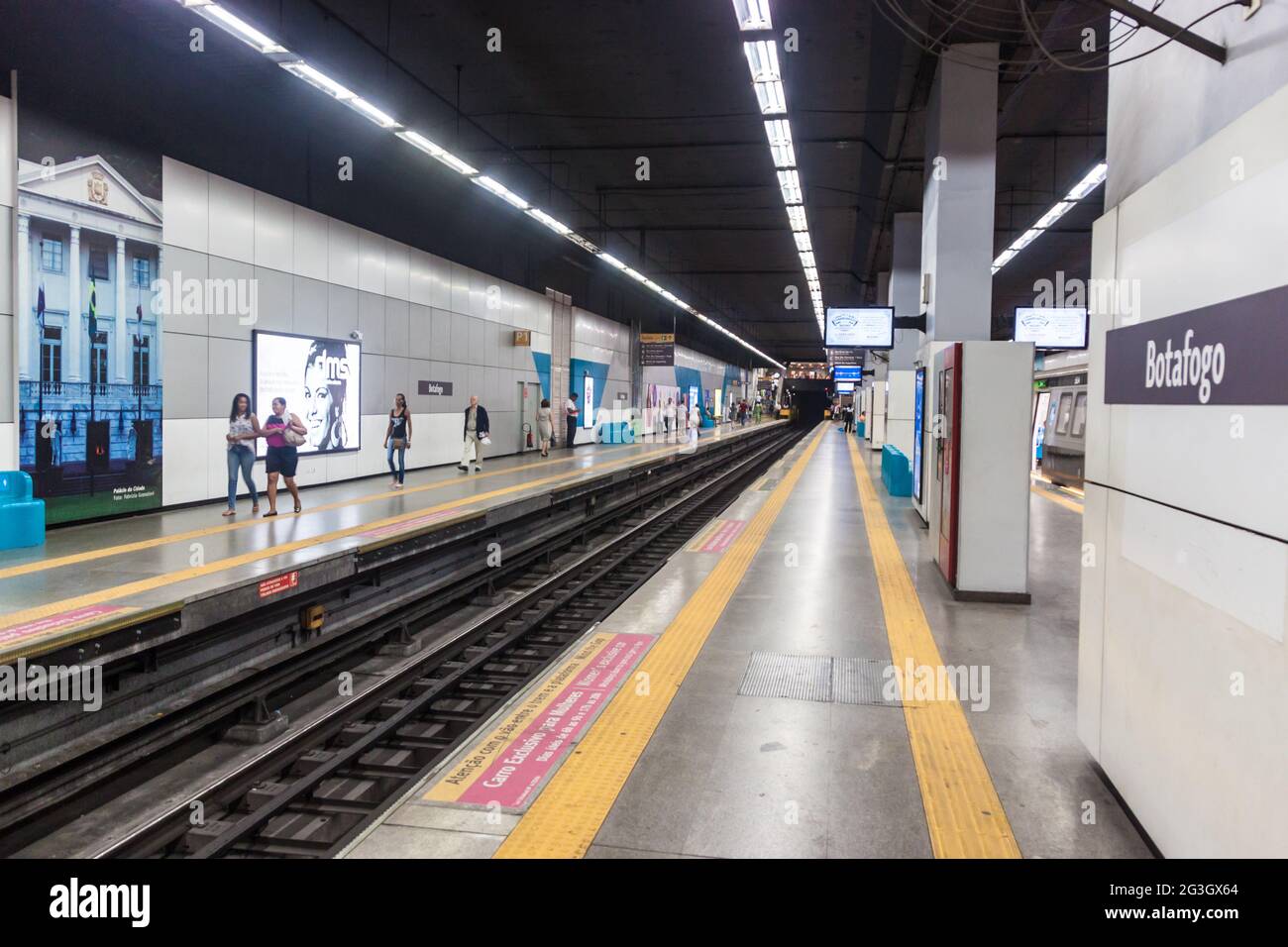 RIO DE JANEIRO, BRAZIL - JAN 27, 2015: View of metro station Botafogo in Rio de Janeiro, Brazil Stock Photo