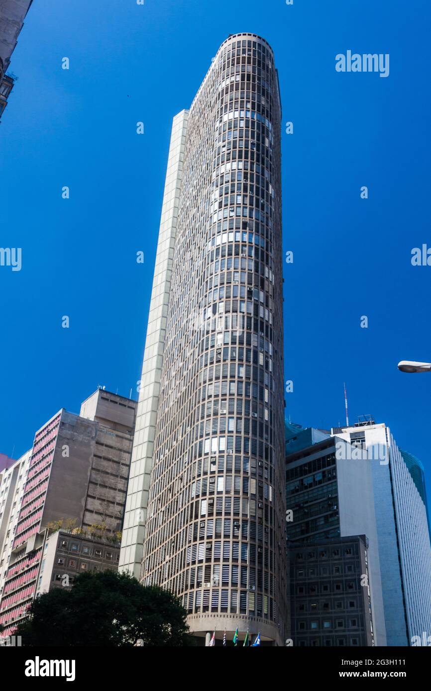 SAO PAULO, BRAZIL - FEBRUARY 3, 2015: Edificio Italia building in Sao Paulo, Brazil Stock Photo