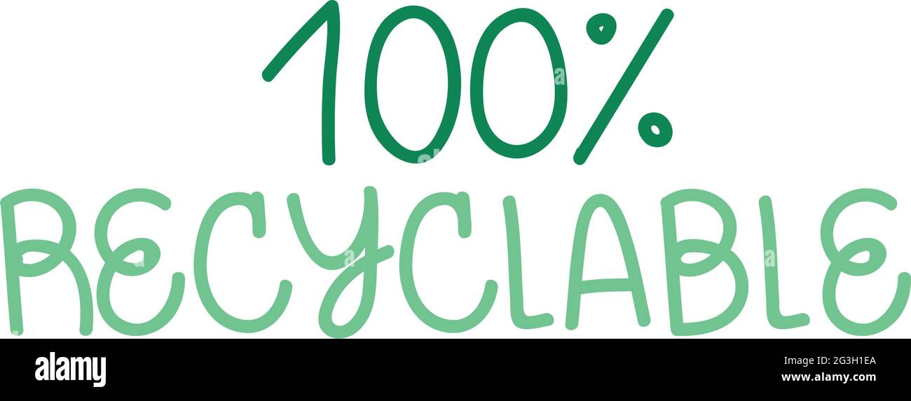 sustainable text design Stock Vector