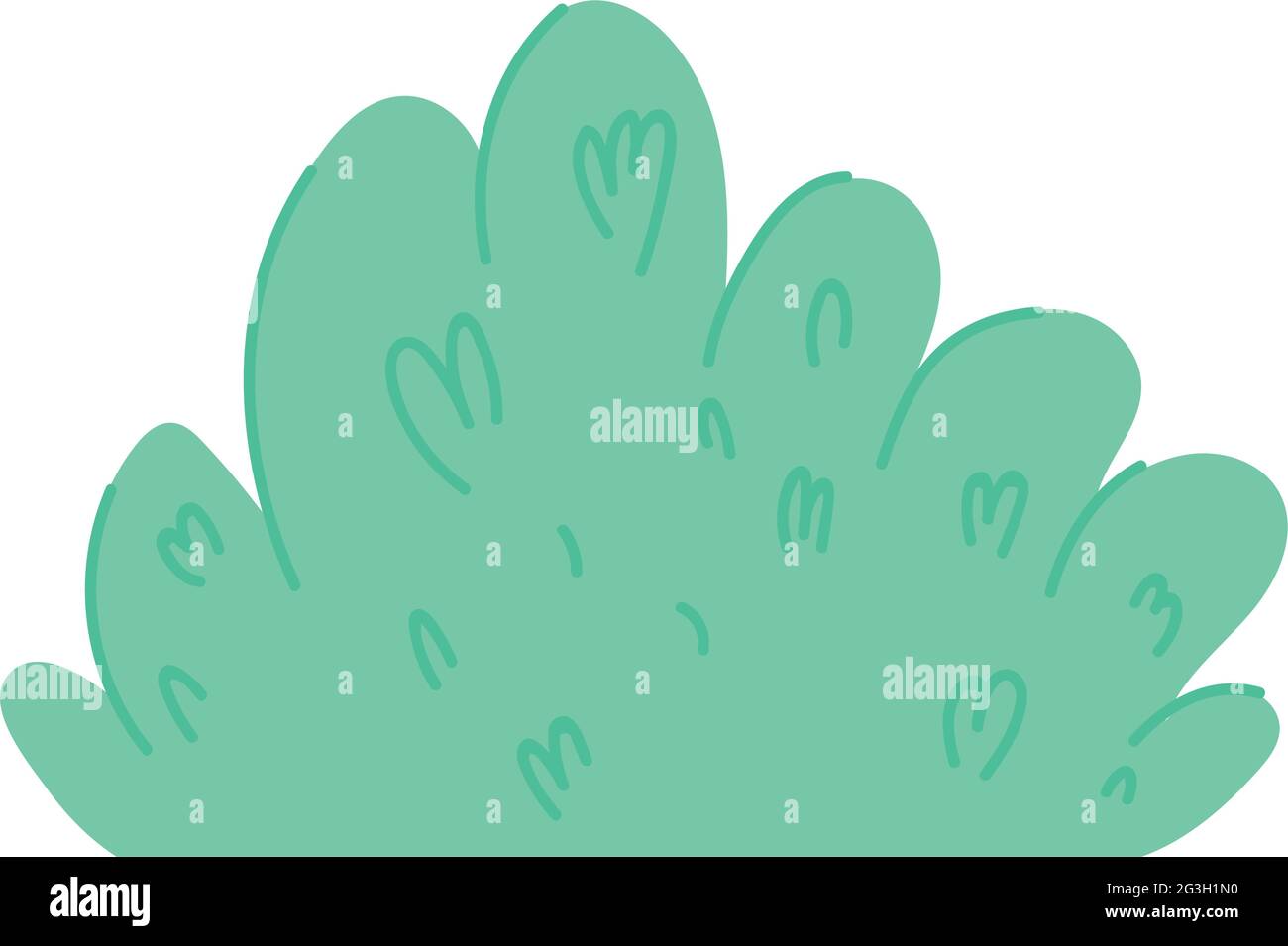 green bush design Stock Vector