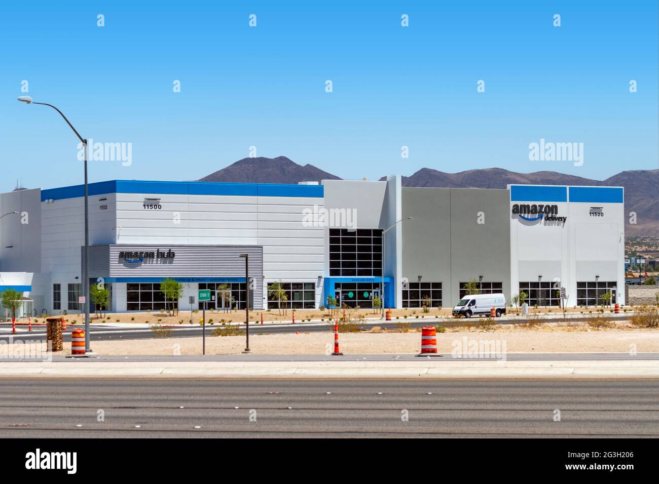 Henderson, NV, USA June 6, 2021 View of exterior building for Amazon