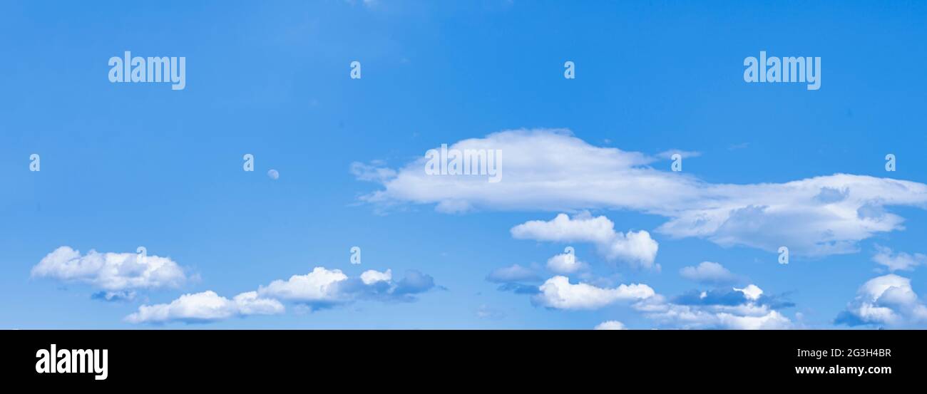 White clouds on the horizon Stock Photo