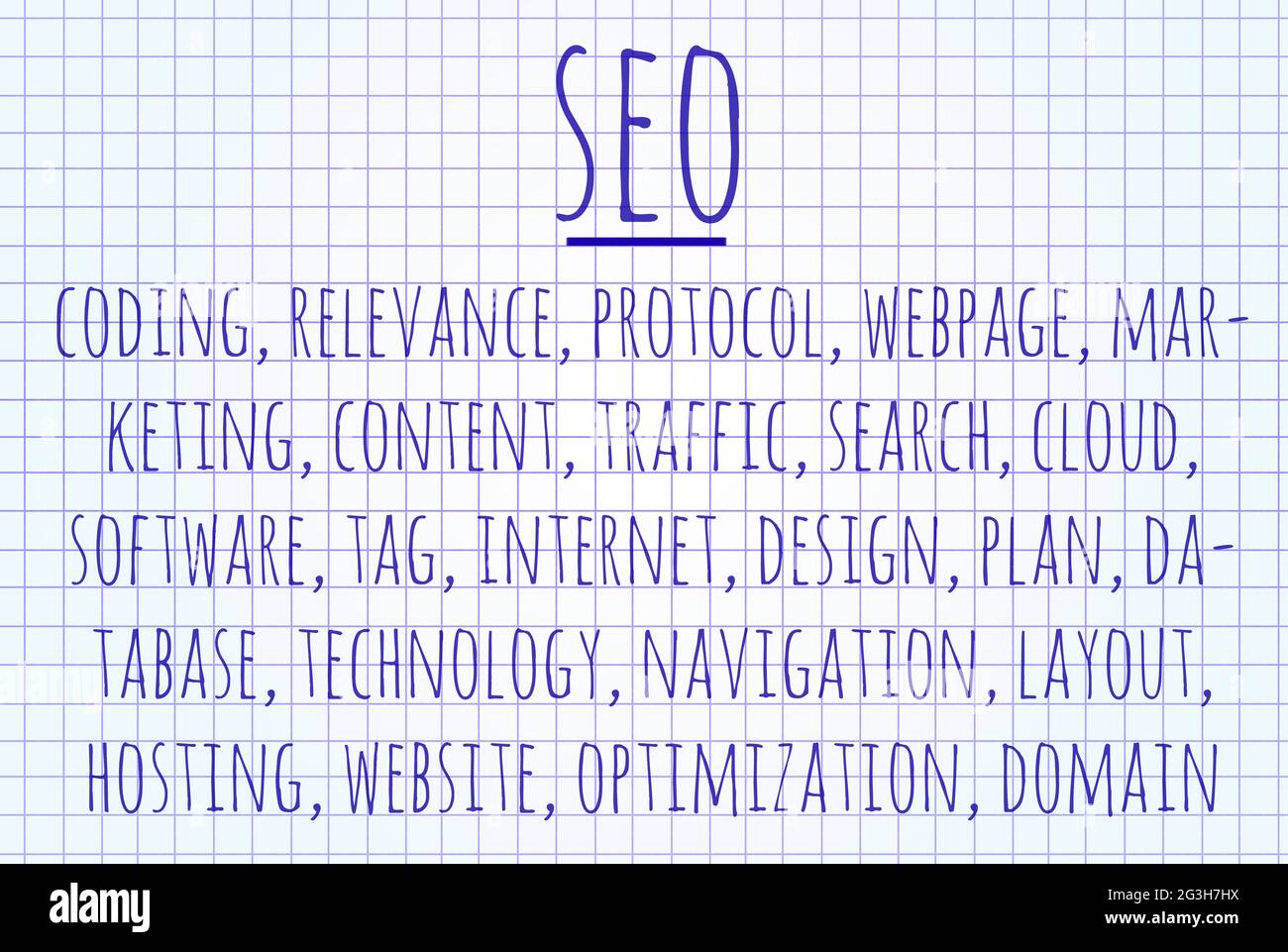 SEO word cloud Stock Photo Alamy