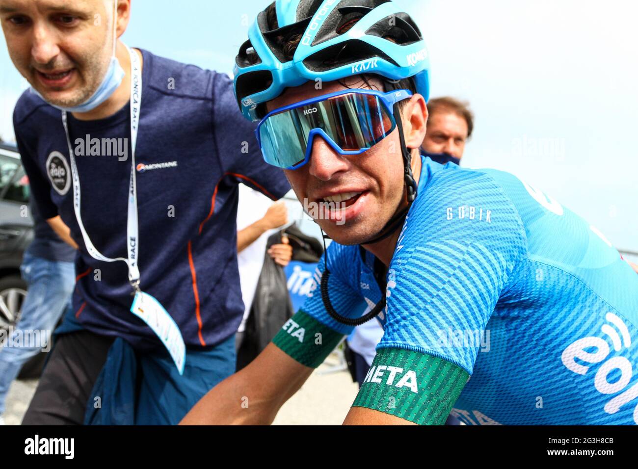 Cima Grappa, Italia. 16th June, 2021. Lorenzo FORTUNATO (EOLO-KOMETA  CYCLING TEAM) durante Adriatica Ionica Race - Vittorio Veneto-Cima  Grappa/Rifugio Bassano, Ciclismo su Strada in Cima Grappa, Italia, 16  giugno 2021 Credit: Independent