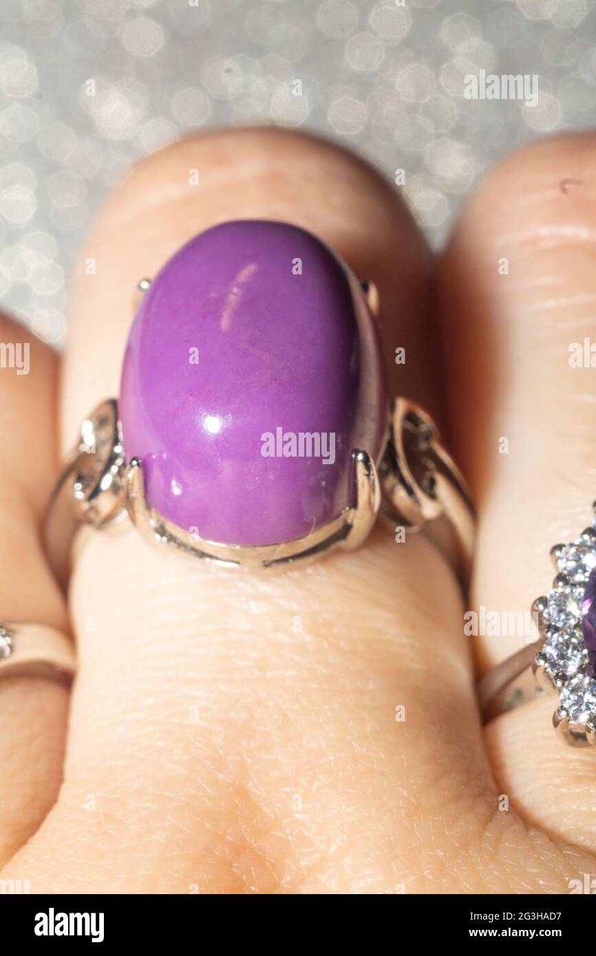 Purple Stone Rings for Men for sale | eBay
