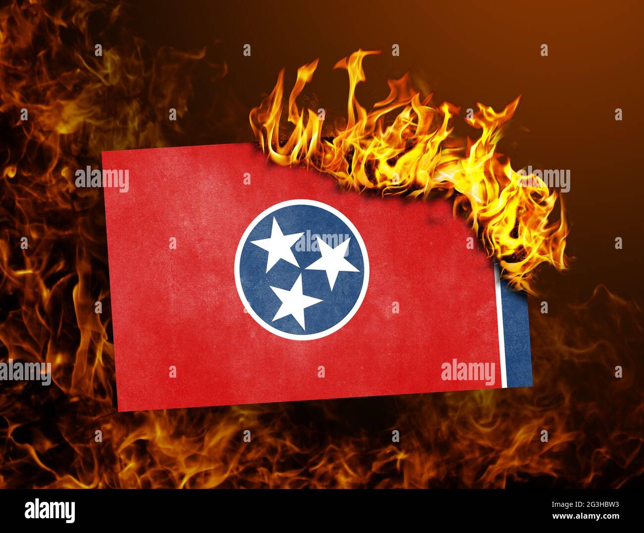 Flag burning Tennessee Stock Photo Alamy