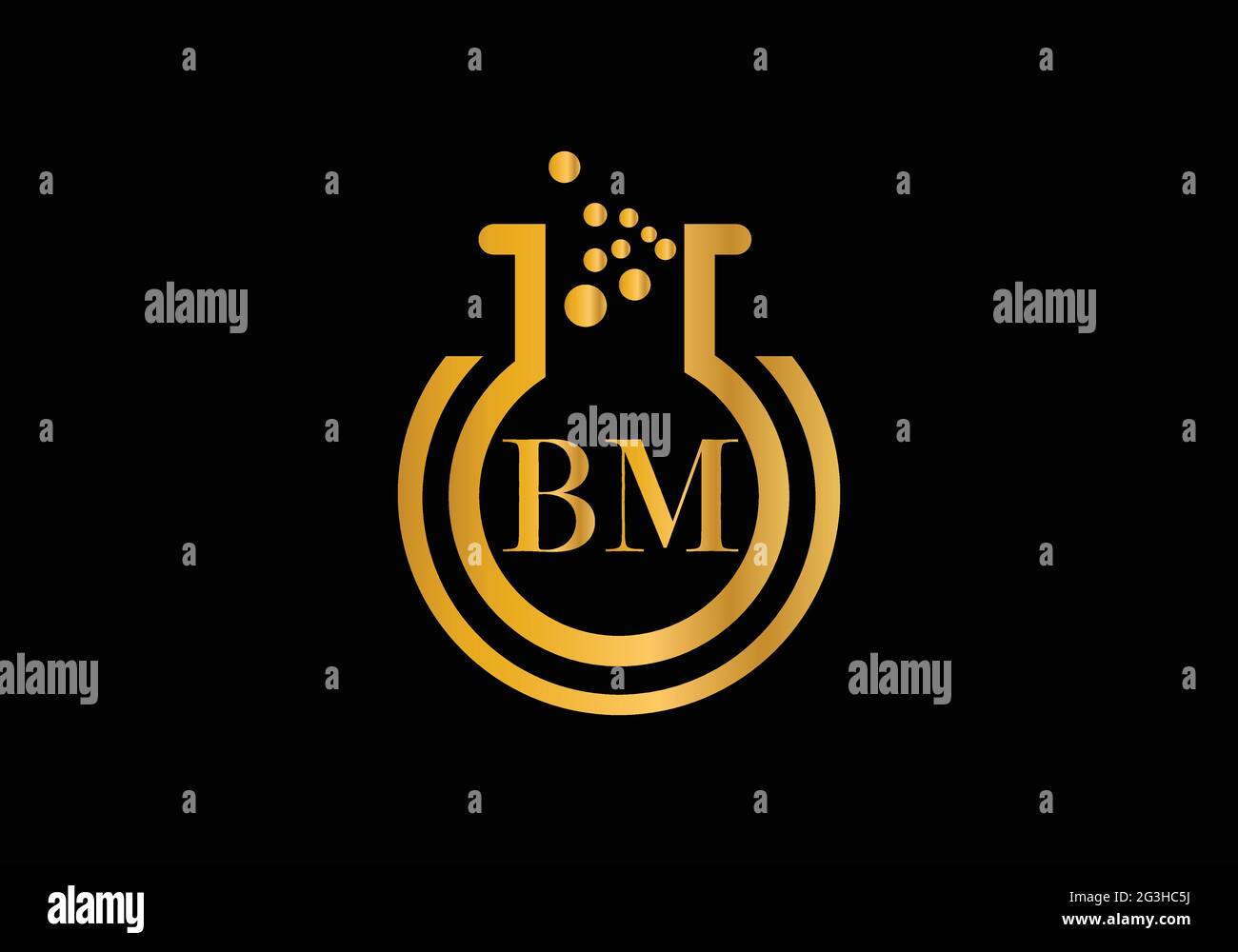 Initial Laboratory with Letter B M Creative Modern Business Typography Vector Template. Stock Vector