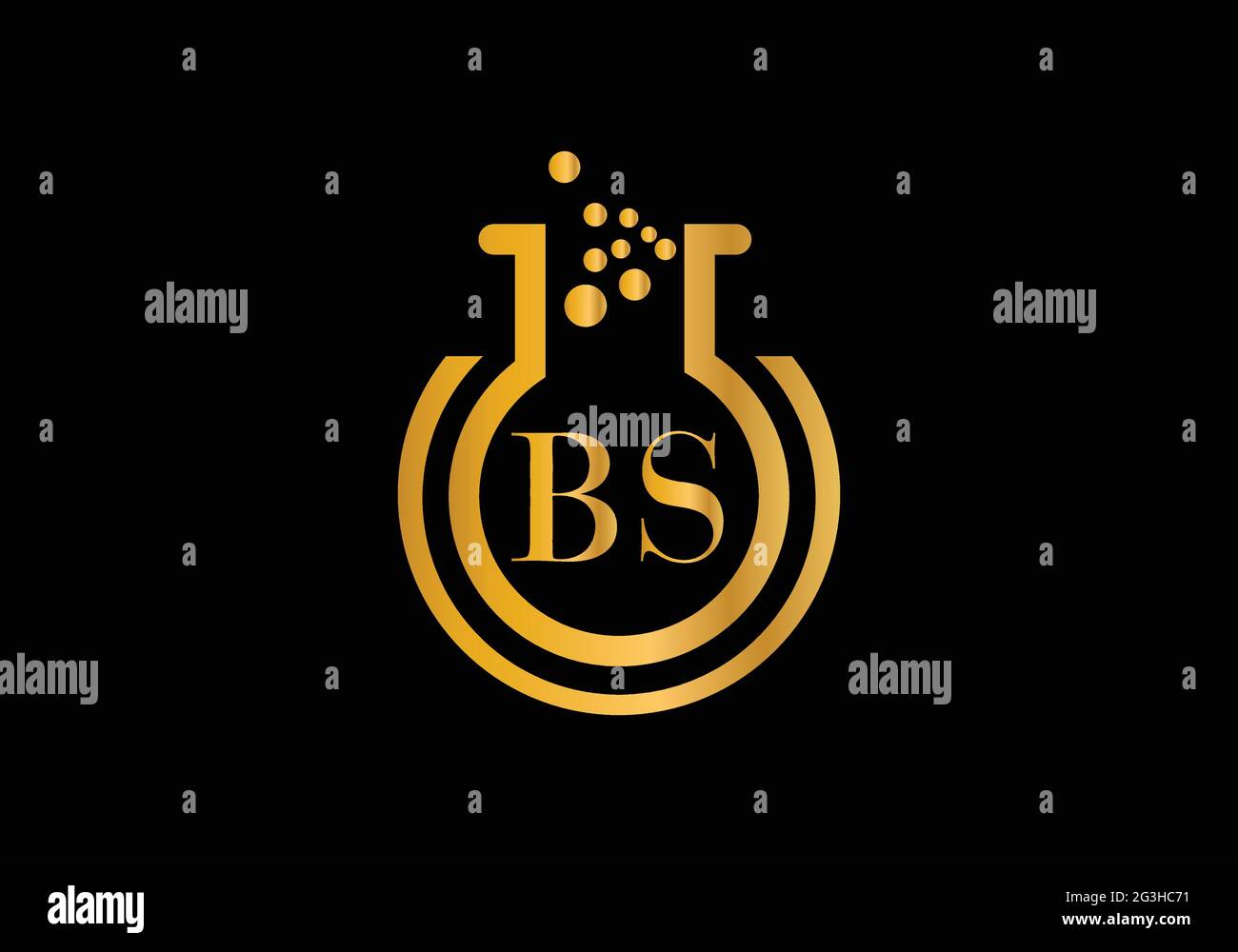 Initial Laboratory with Letter B S Creative Modern Business Typography