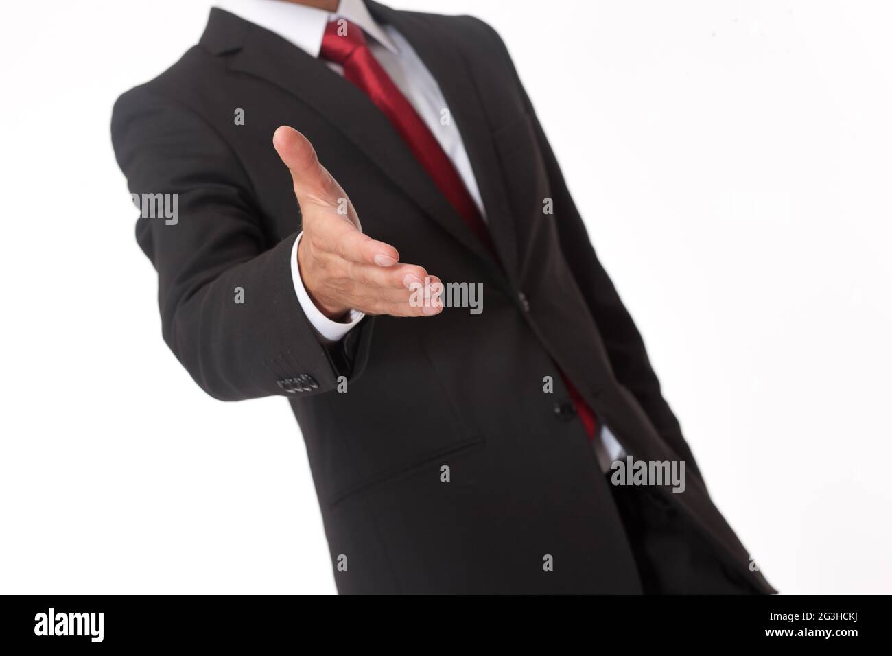 Businessman ready for handshake Stock Photo