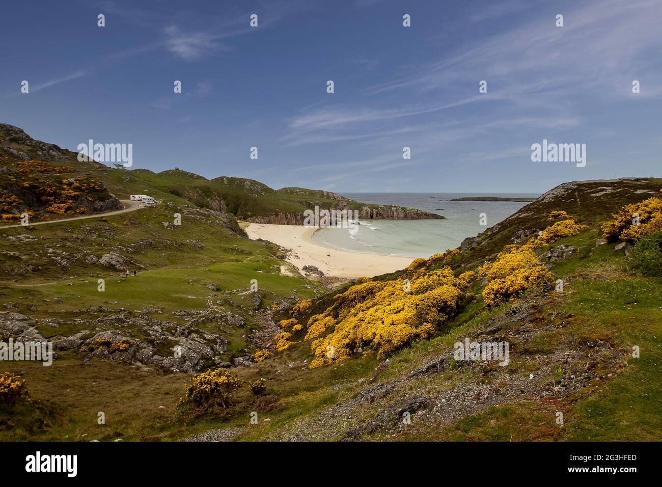 Ceannabeinne Beach on the north west coast of Scotland, UK Stock Photo