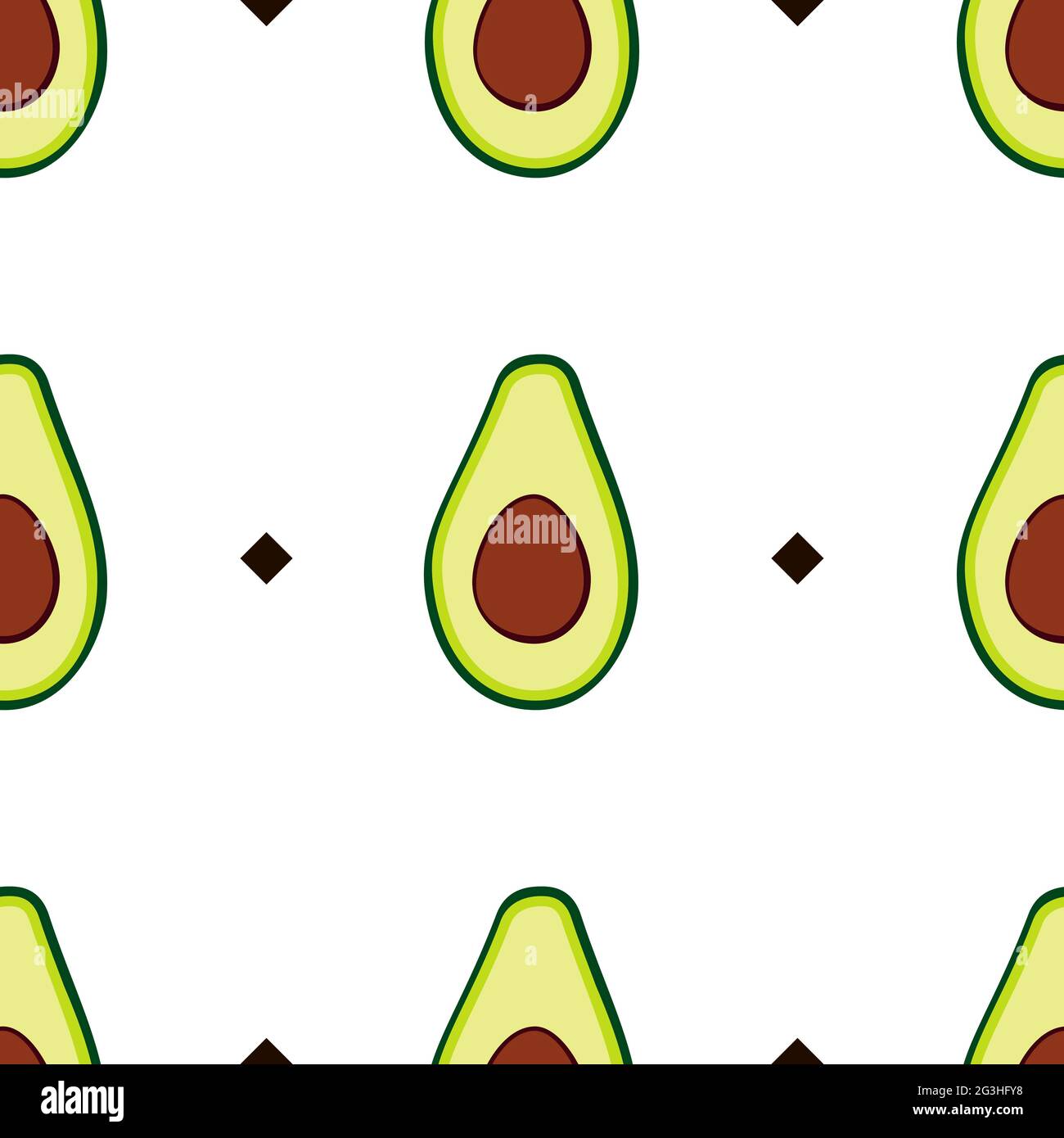 Seamless vector pattern with avocado halves for print, fabric and ...