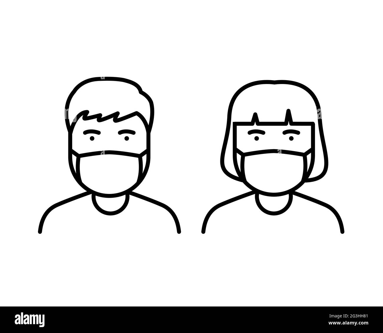 Wear A Mask Cartoon Cut Out Stock Images u0026 Pictures - Alamy