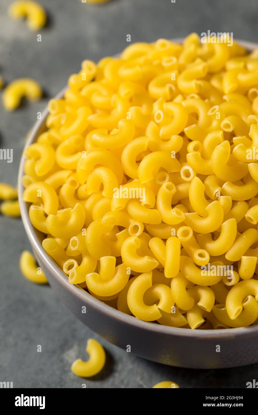 Dry Organic Elbow Macaroni Pasta Ready to Cook Stock Photo Alamy