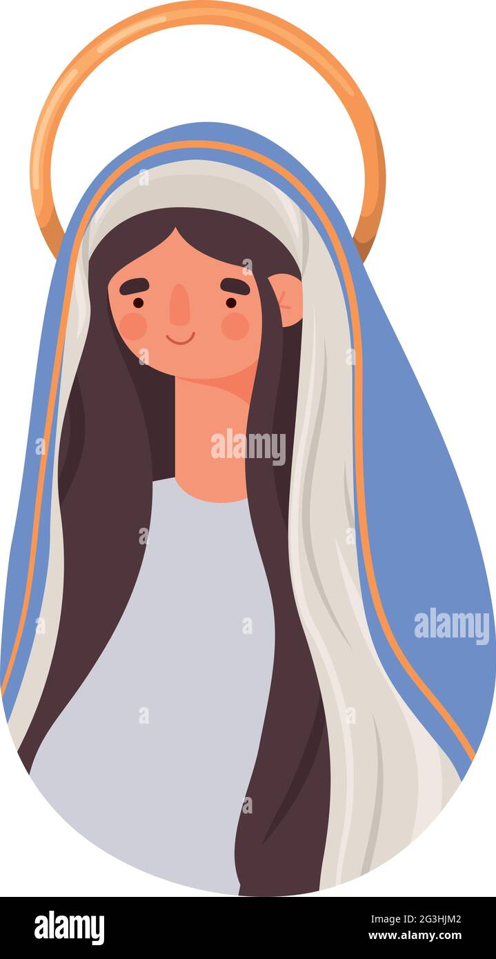 character of holy mary Stock Vector