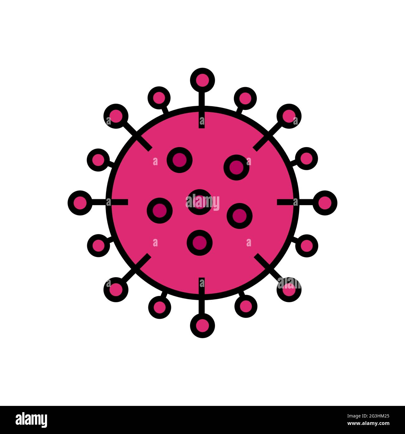 Coronavirus line icon. Vector illustration Stock Vector