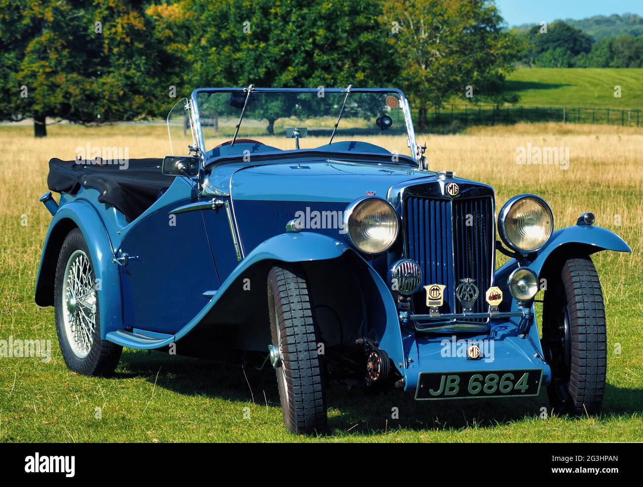 The MG N-type Magnette is an open tourer sports car that was produced by MG from October 1934 to 1936. Stock Photo