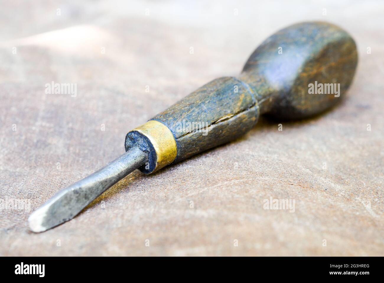 Vintage screwdriver, closeup view, France Stock Photo Alamy
