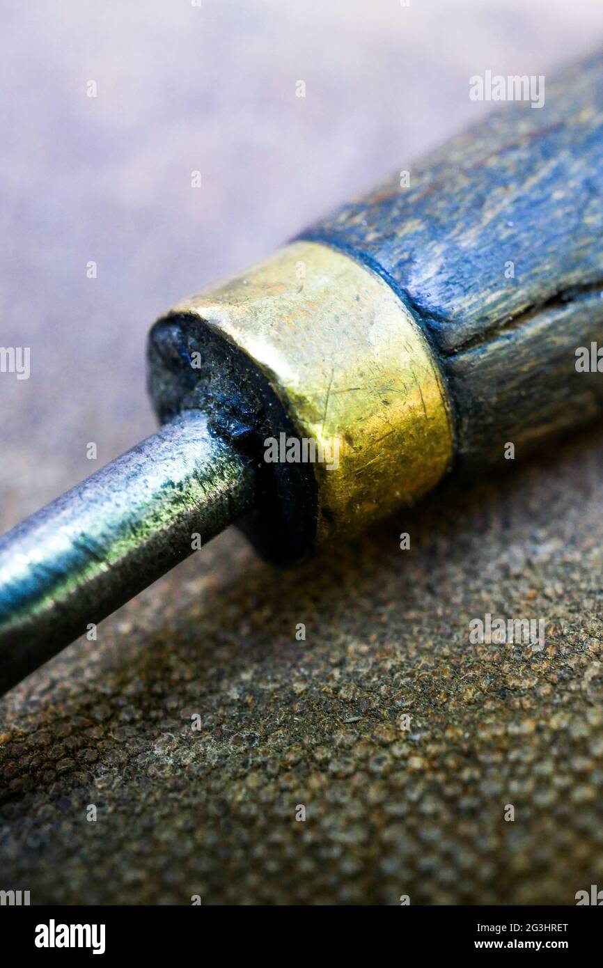 Vintage screwdriver, closeup view, France Stock Photo Alamy