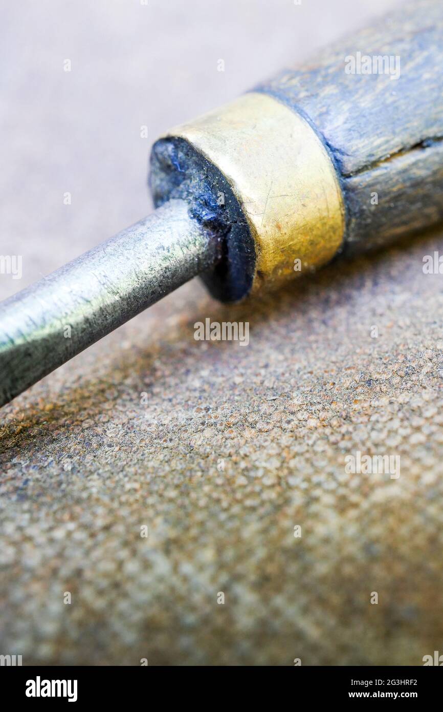 Vintage screwdriver, closeup view, France Stock Photo Alamy