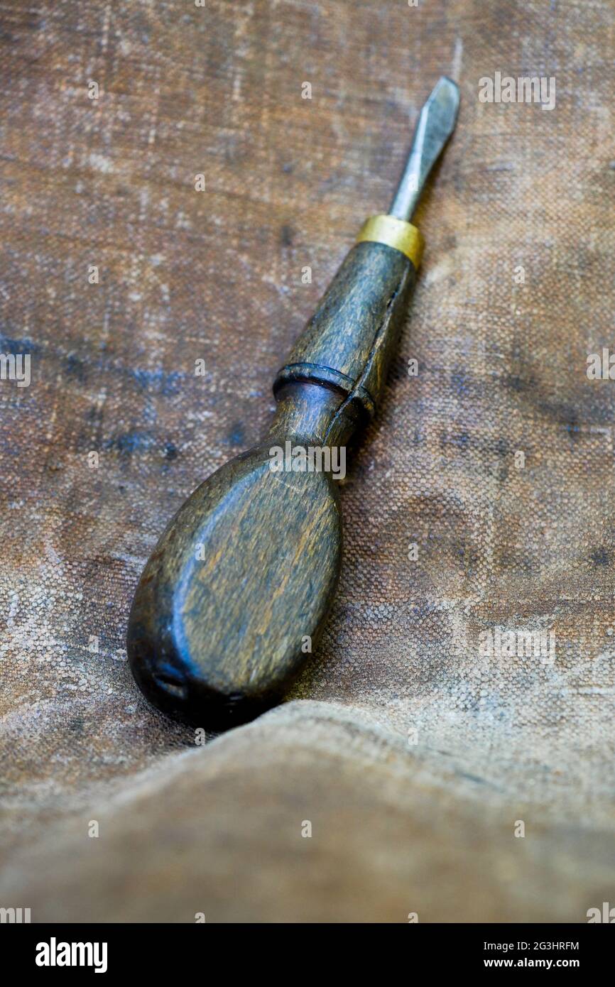 Vintage screwdriver, closeup view, France Stock Photo Alamy